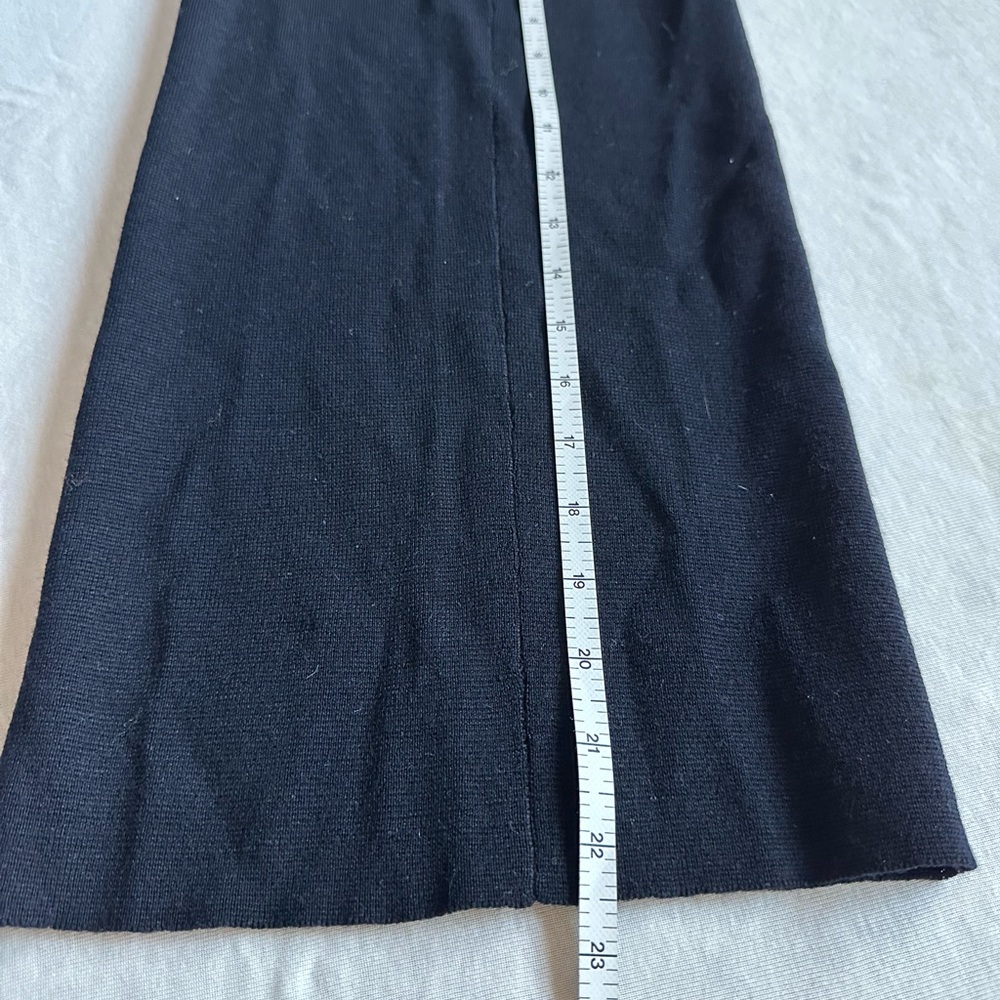 Club Monaco Black Wide-Leg Tie-Waist sweater cullotes knit Pants XS - Picture 9 of 12